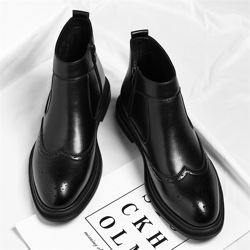 Men Formal Wear With Boots - الخريف الشتاء سميكة سوليد رجال الأعمال