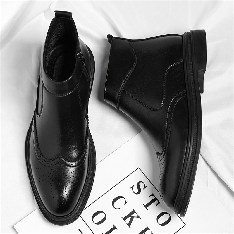 الخريف الشتاء سميكة سوليد رجال - مراجعة Men Formal Wear With Boots وسعره