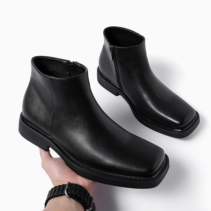 الفاخرة موضة الأسود الرجال أحذ - مراجعة Men Formal Wear With Boots وسعره
