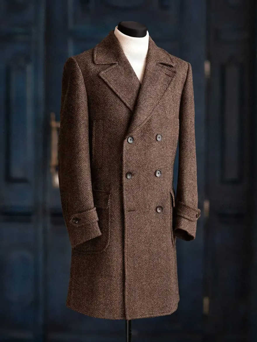 معطف رجالي عصري بنقشة هيرنغبون - مراجعة Men Formal Wear Modern وسعره