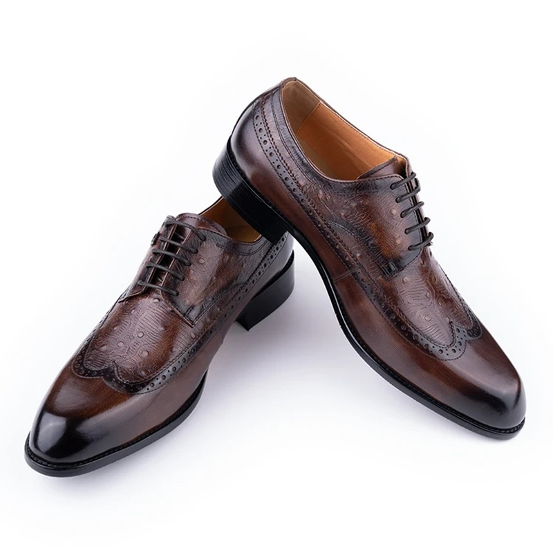 أحذية رجالية من جلد البقر بربا - مراجعة Formal Men Daily Wear Footwear وسعره