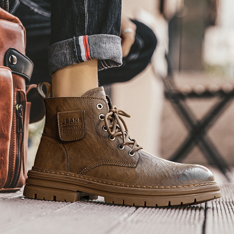 أحذية رجالية دافئة للخريف والش - مراجعة Men Formal Wear With Boots وسعره